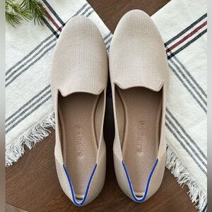 Rothy's Beige and Blue Women's Loafers